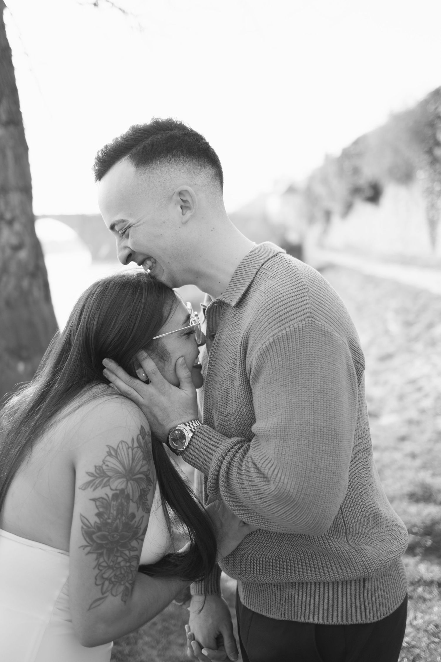Heidelberg Proposal Photography, Couple in front of Heidelberg Castle during Proposal, Engagement at Nectar River,  Spring Proposal