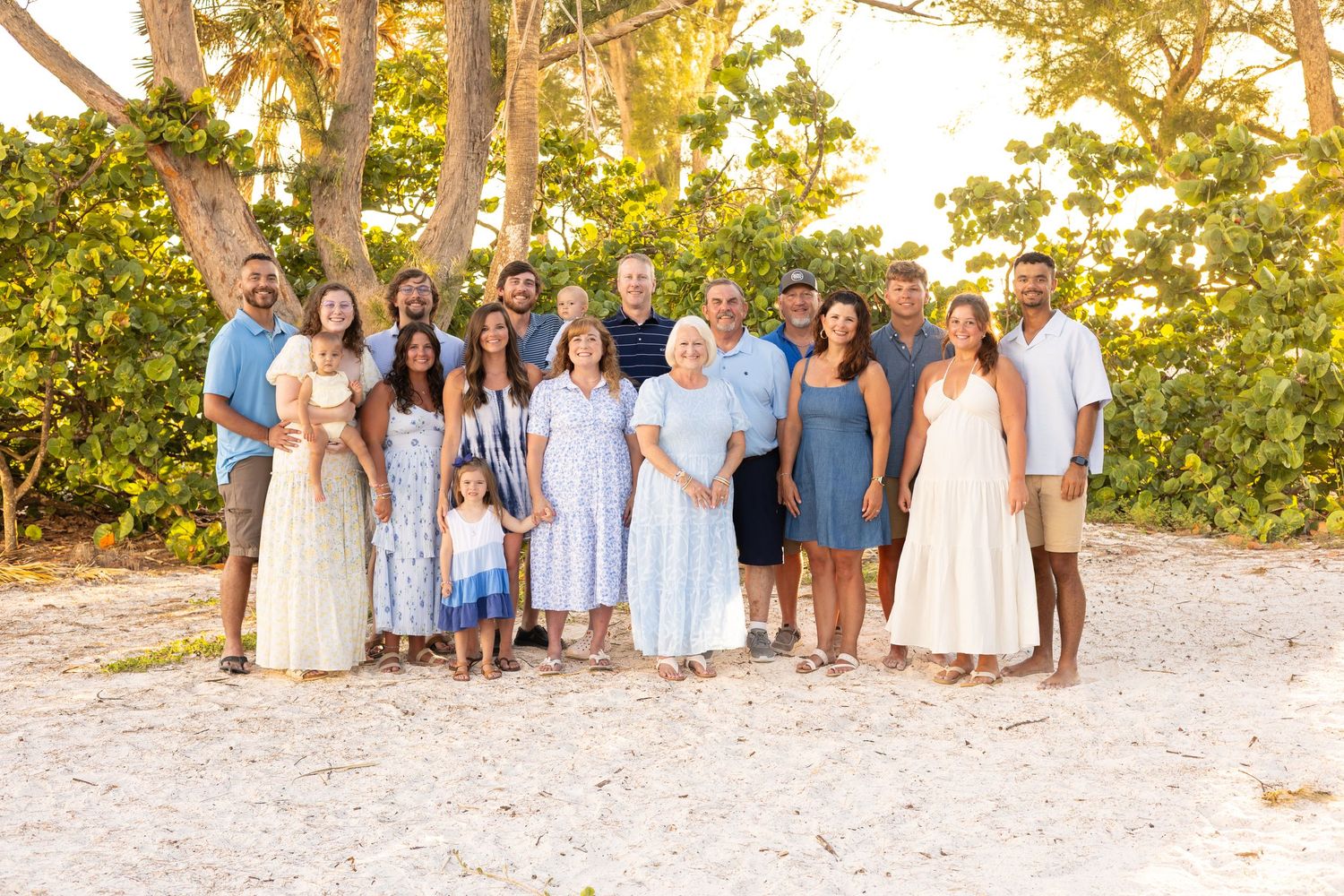 Large family laughing together during a natural lifestyle session Bradenton Florida Lifestyle Photographer