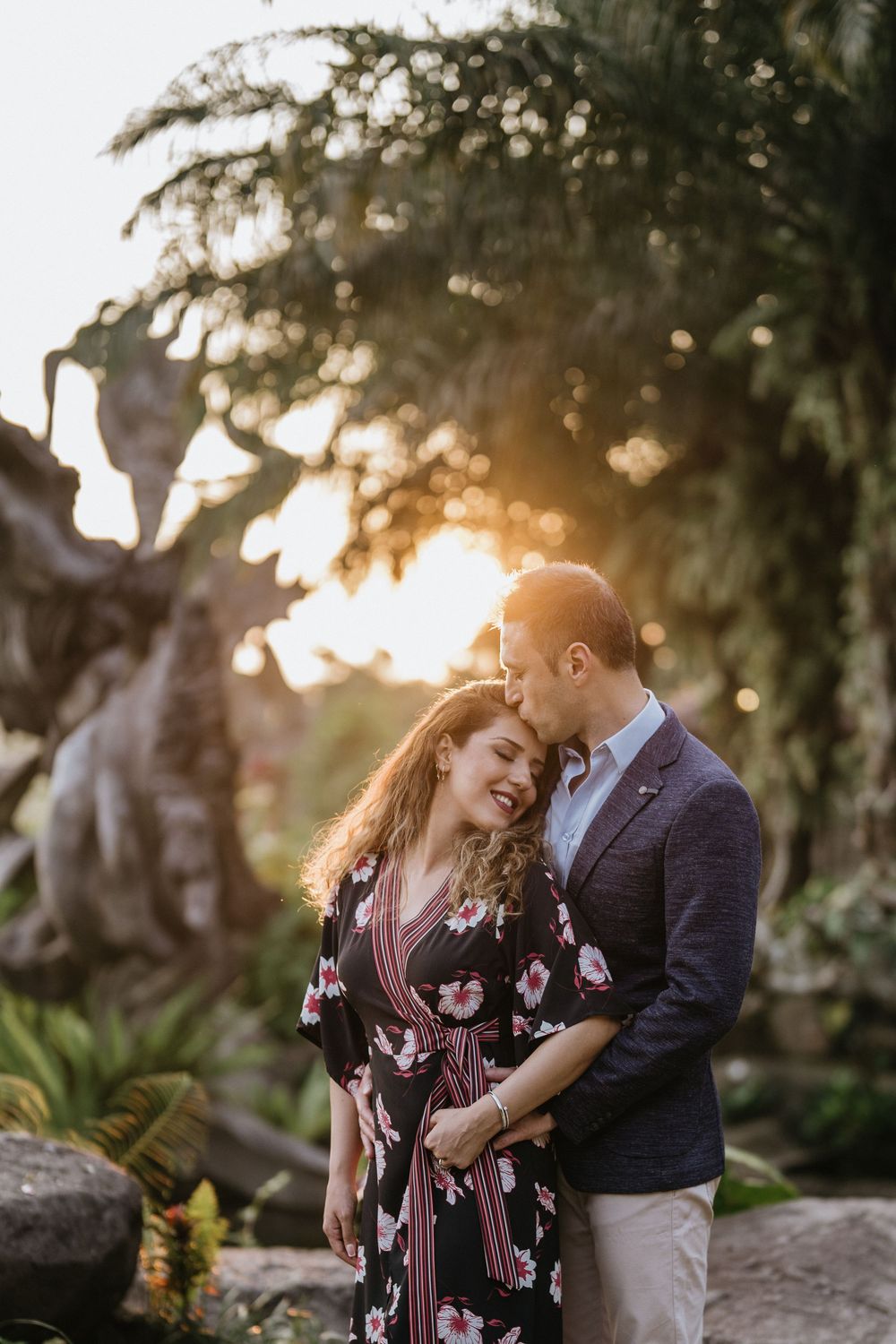 Romantic couple photoshoot in Bali at Taman Dedari Ubud