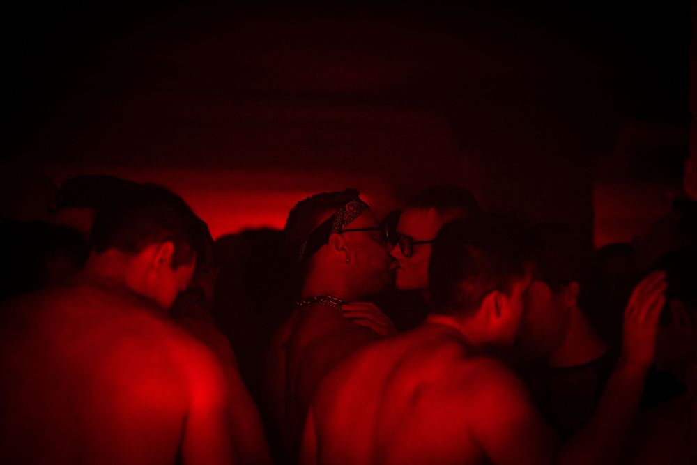 A few partygoers dance at a nightlife event in Chicago
