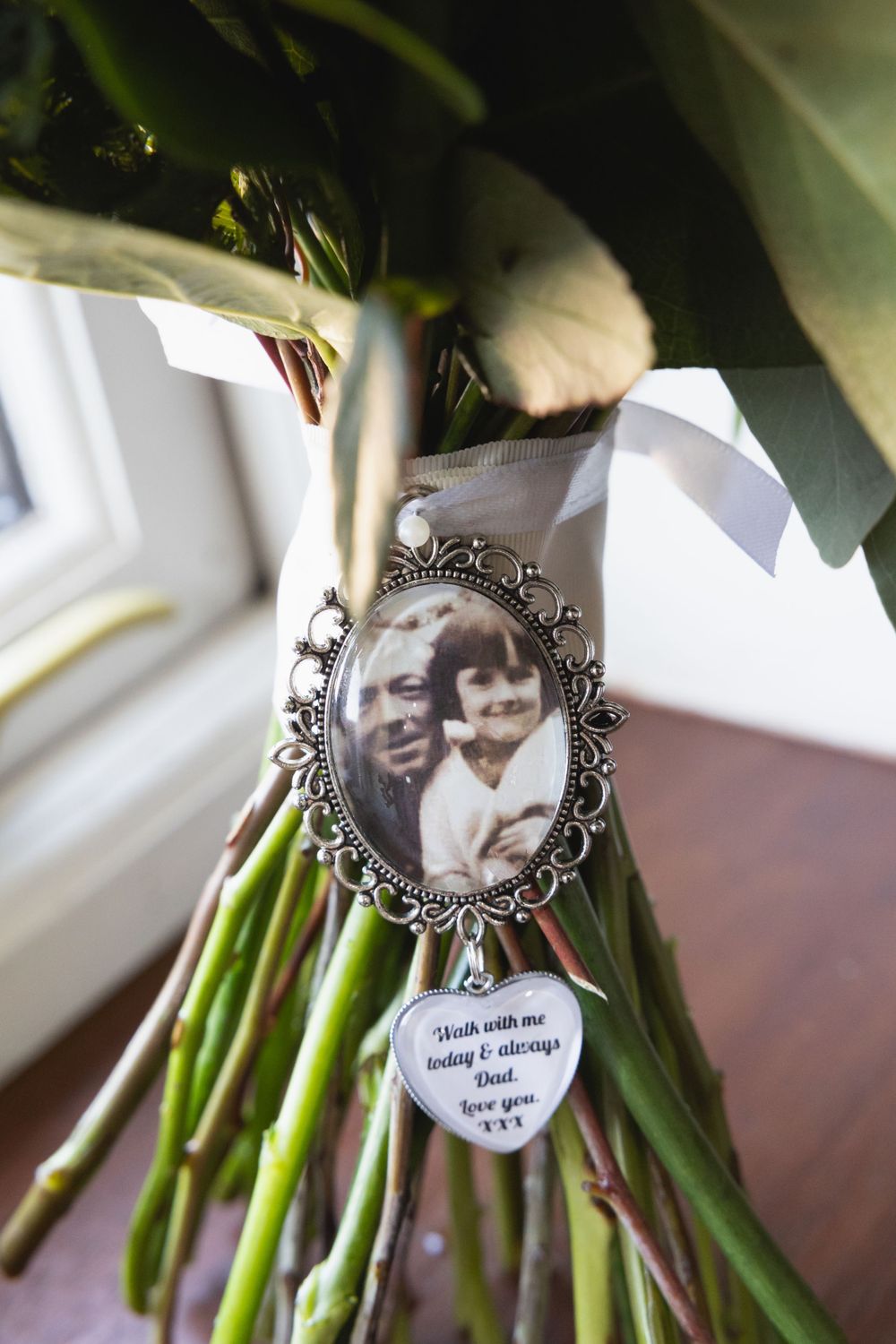 Portrait on wedding locket