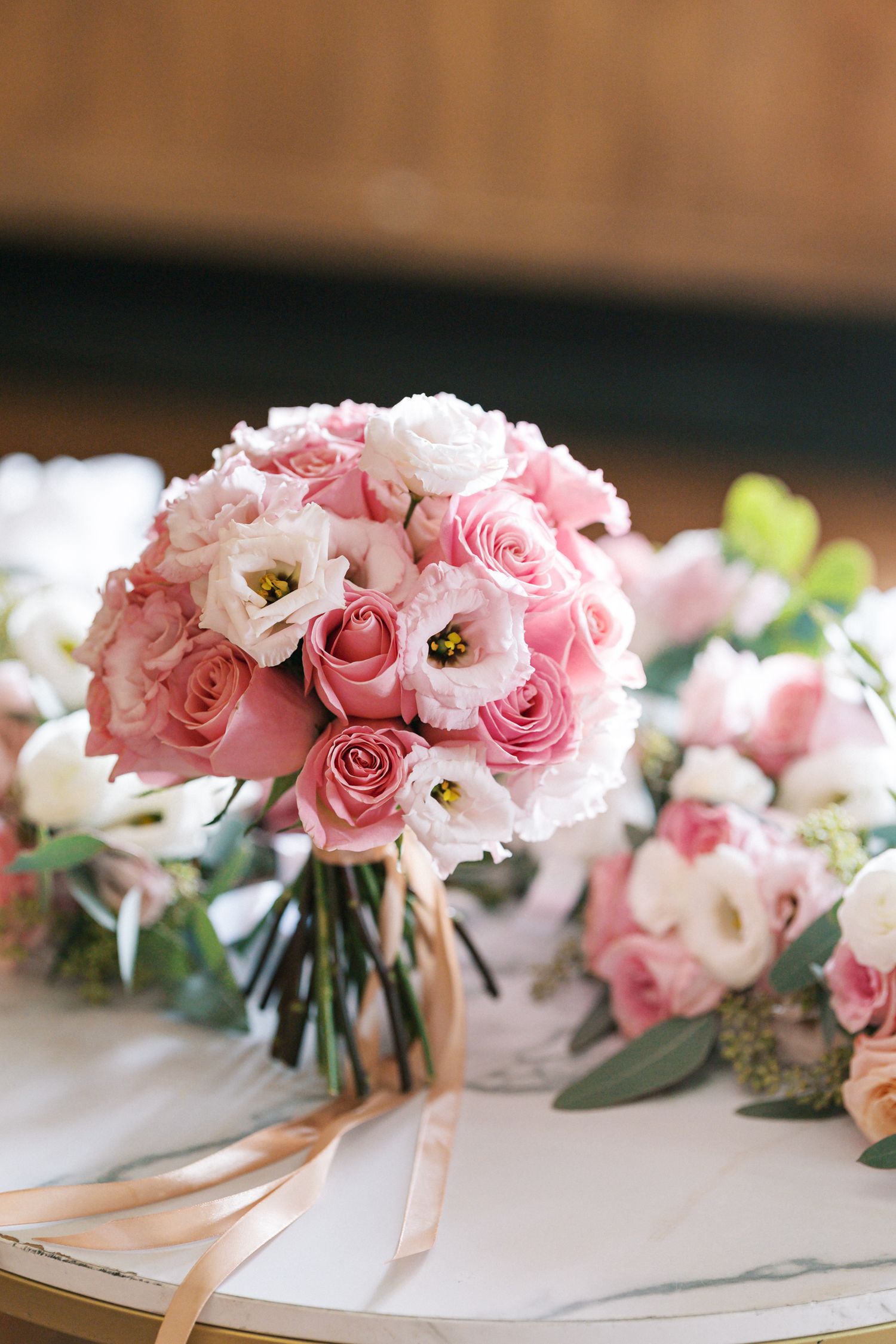 Wedding bouquet details captured before ceremony at Forte da Cruz