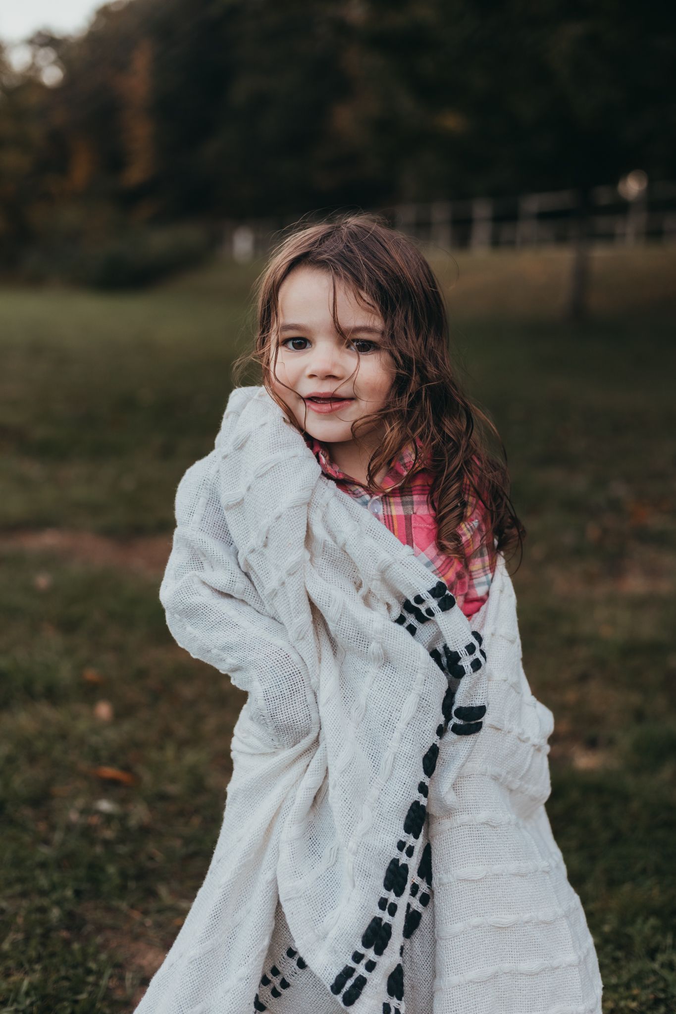 little girl after running around playing