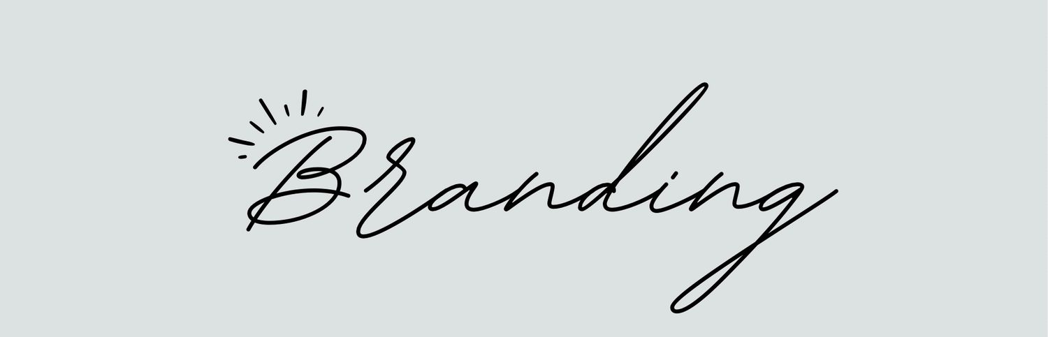 Hand-drawn decorative text reading 'Branding' with a small sun-like flourish above in elegant script style.