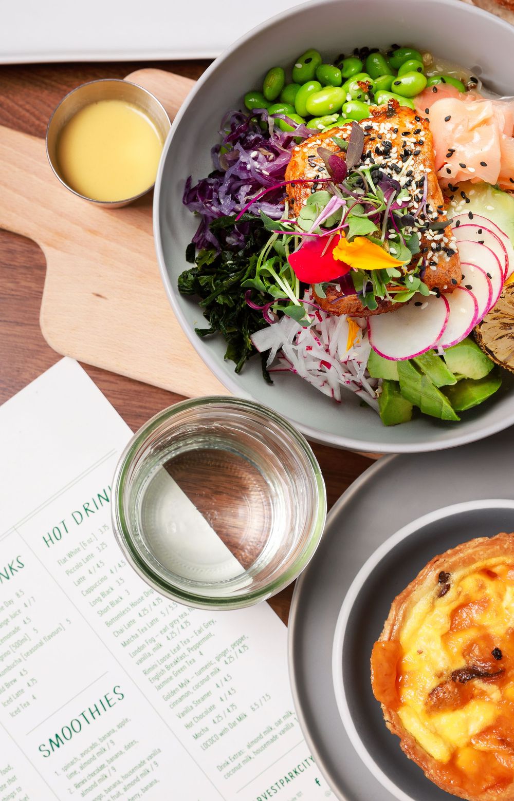 Harvest, Park City. Salmon Wellness Bowl.