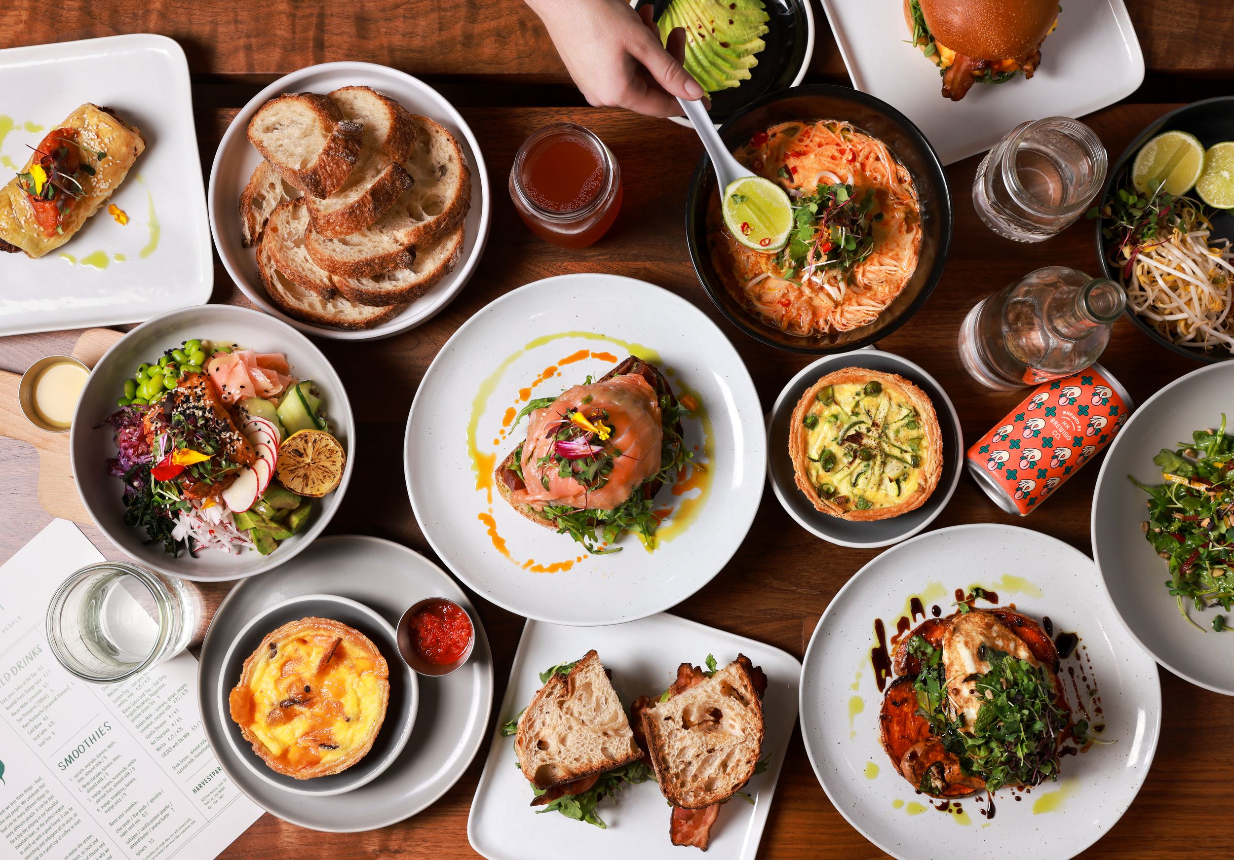 Harvest, Park City. Breakfast spread.