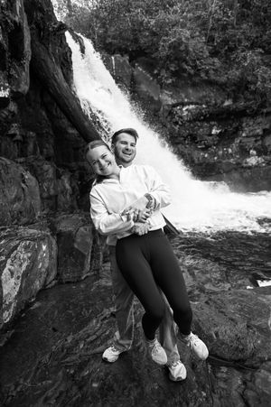 Smoky Mountain Engagement Photos, Abrams Falls Photoshoot, Cade's Cove Engagement Session, Courtney Renee Images, Courtney Haskins,Waterfall
