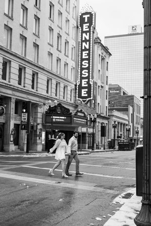 Downtown Knoxville Engagement Photos, Courtney Haskins, Courtney Renee Images, Knoxville Engagement Photos, Knoxville Snow Photoshoot