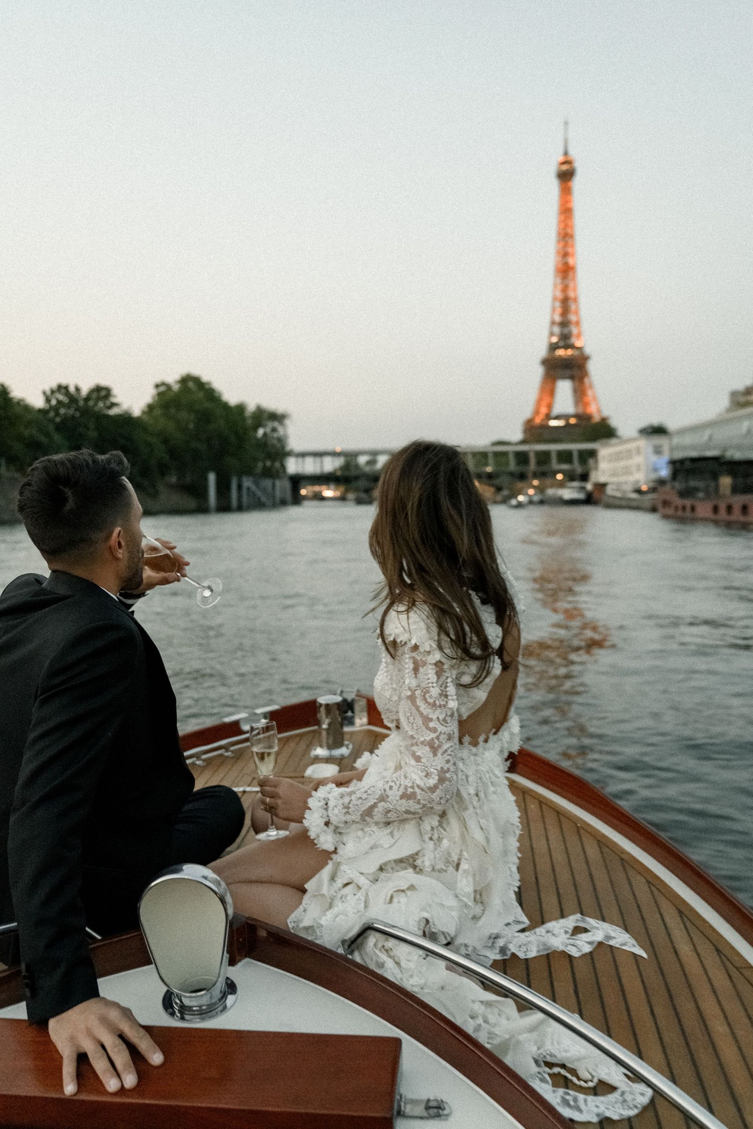 A romantic proposal moment overlooking a coastal mountain landscape with misty views of the Mediterranean Sea below.