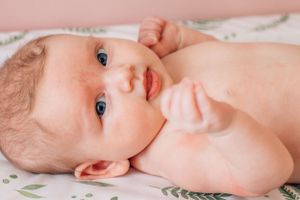 baby on change mat