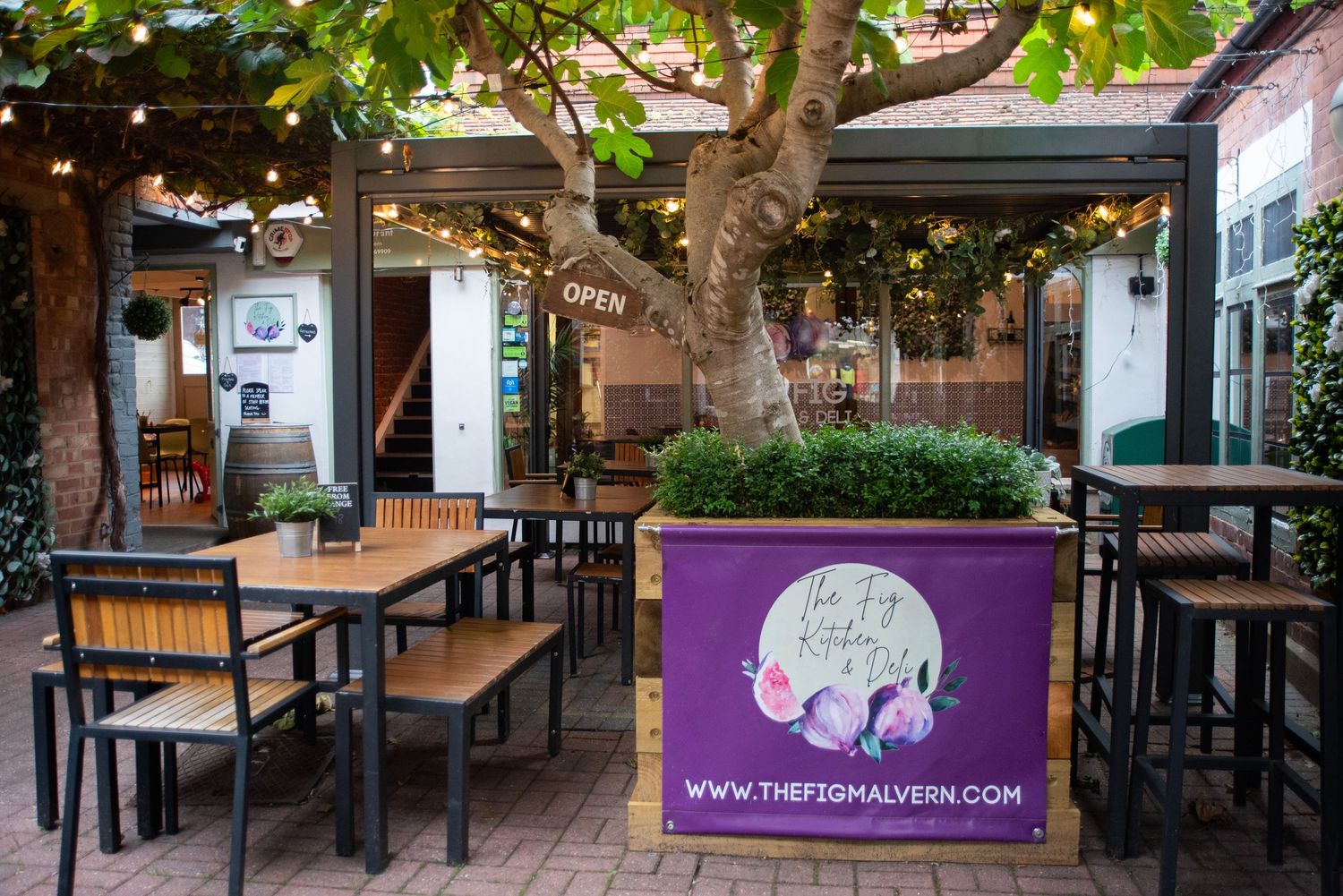 Frontage of The Fig in Malvern taken by Helen Yandell Food Photography as part of the Taste Worcestershire Influencer event 2025
