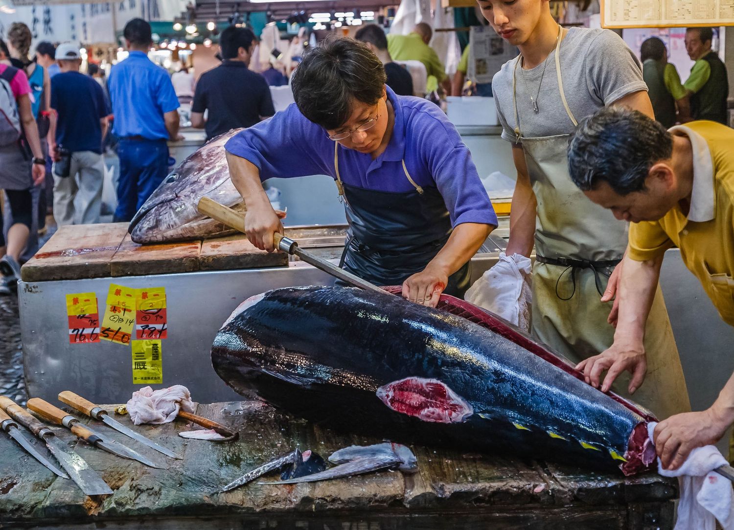 Tsukiji Outer Market, Tokyo, Japan, fish market