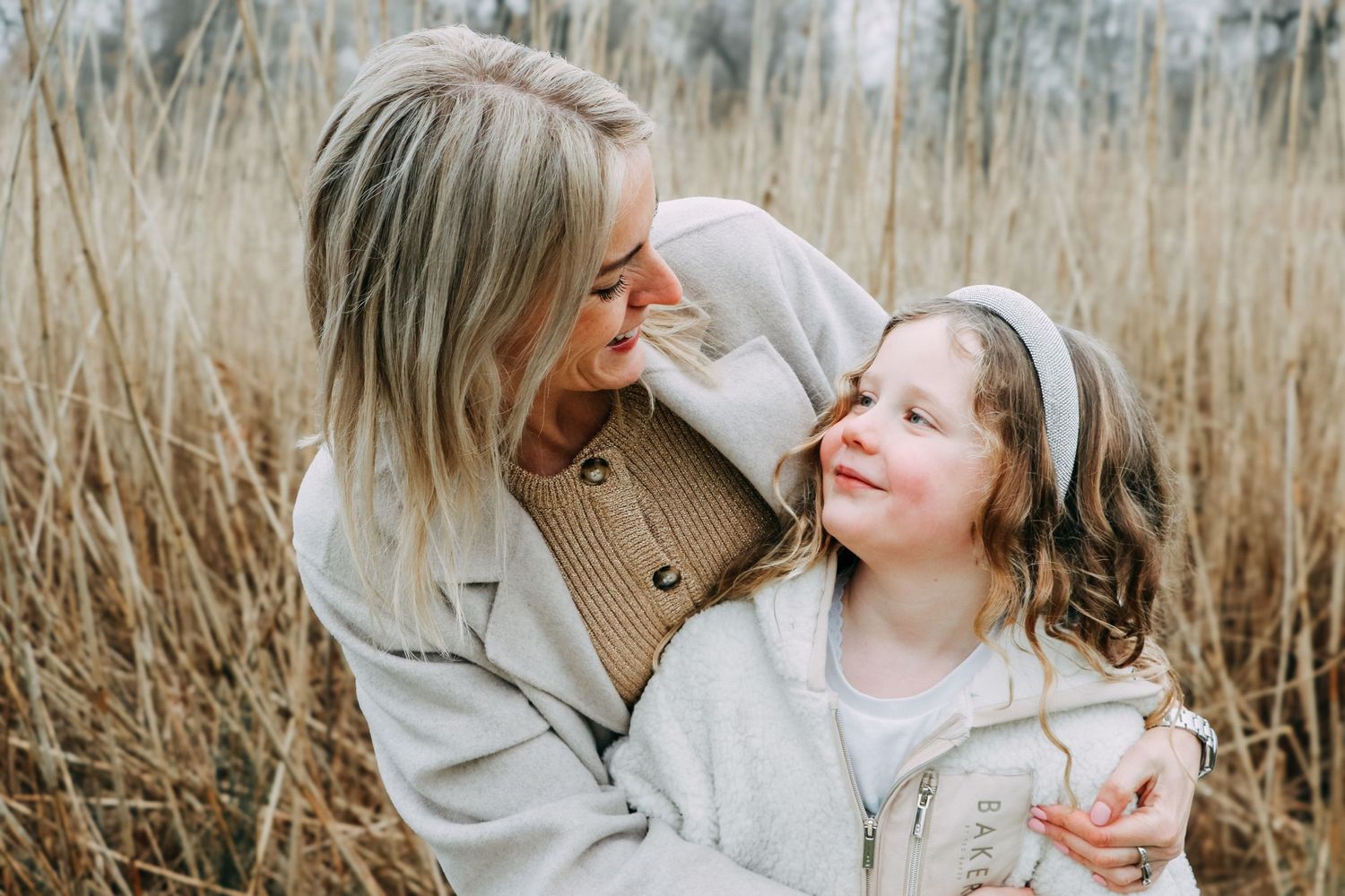 Family Portrait Session, Mothers Day Portrait Session. Portrait of young girl and mummy, outdoor portrait shoot. Woodland, natural, dog.