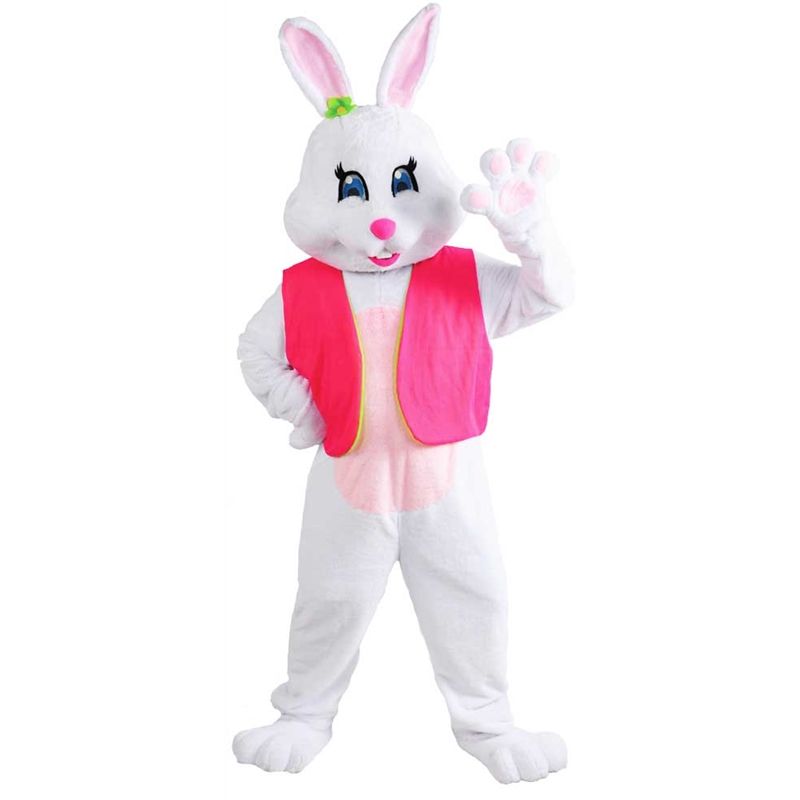 White Easter bunny costume with Stacy Literski Photography in Merrill, WI