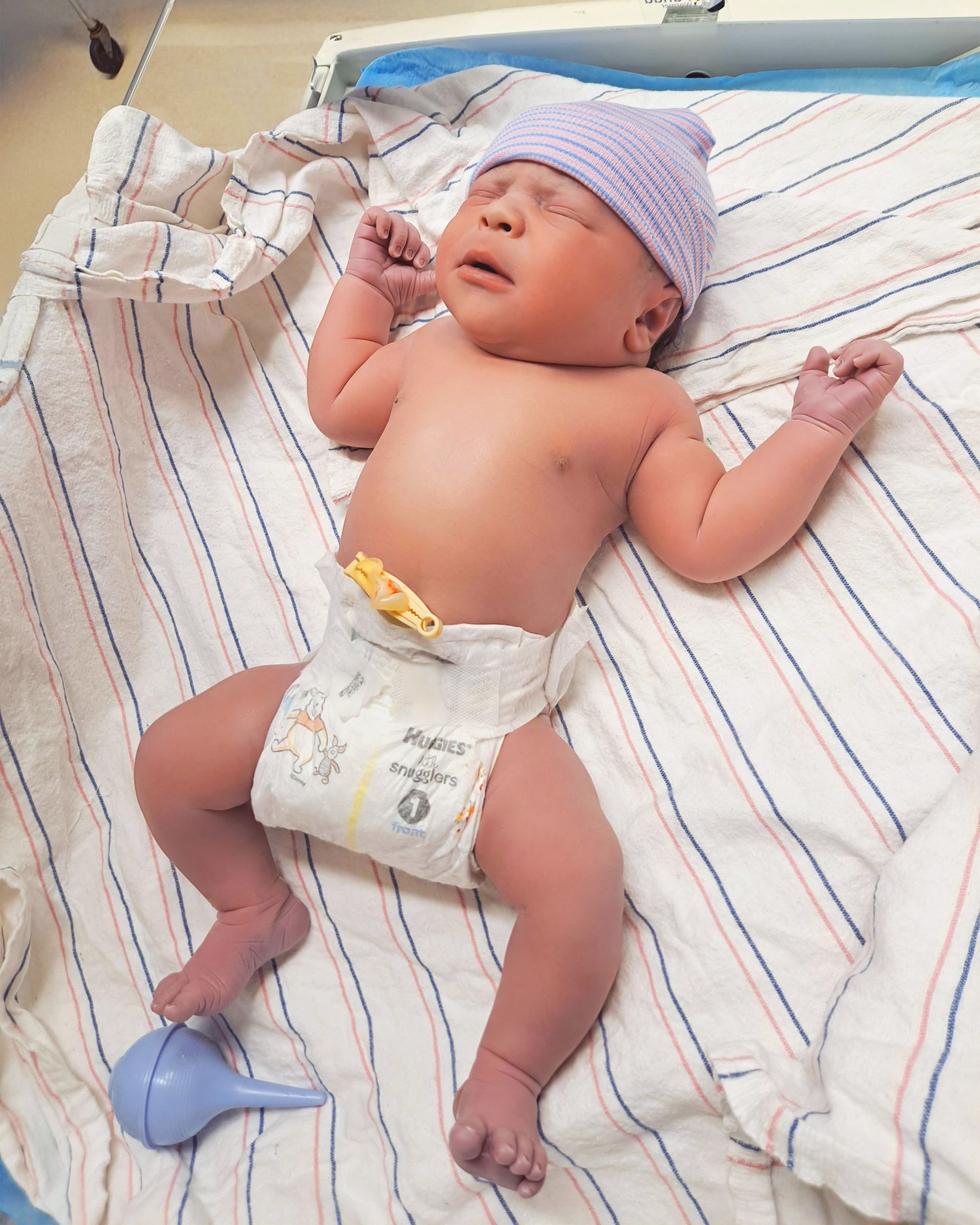 Just born, fresh 48 at the Holy Cross Hospital in Silver Spring, Maryland