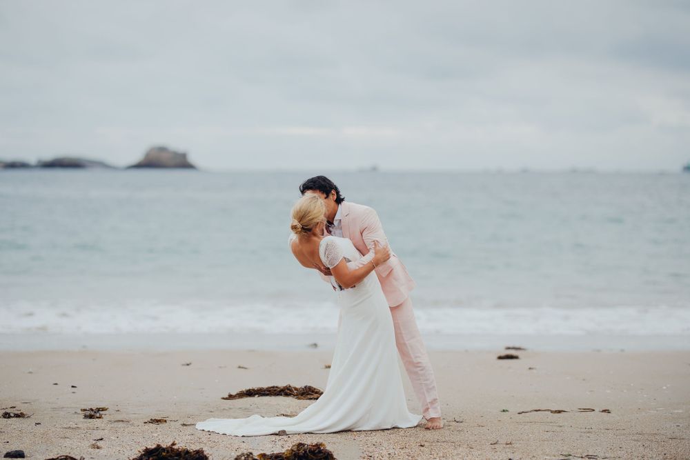 Photographe mariage Bretagne Plage Mer Rennes Louise de Vallavieille