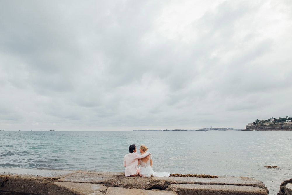 Photographe mariage Bretagne Plage Mer Rennes Louise de Vallavieille