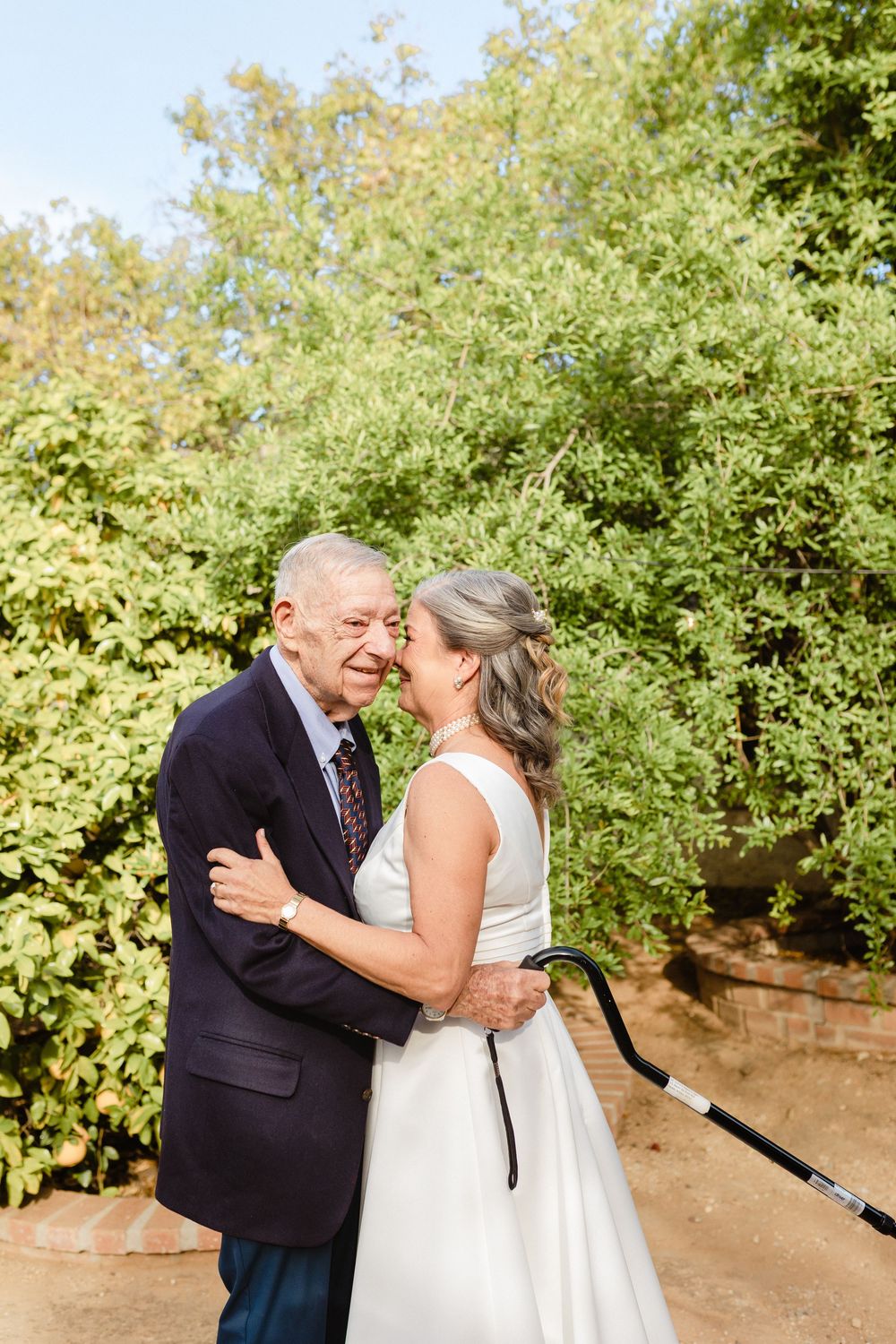 A dad and daughter before the wedding.