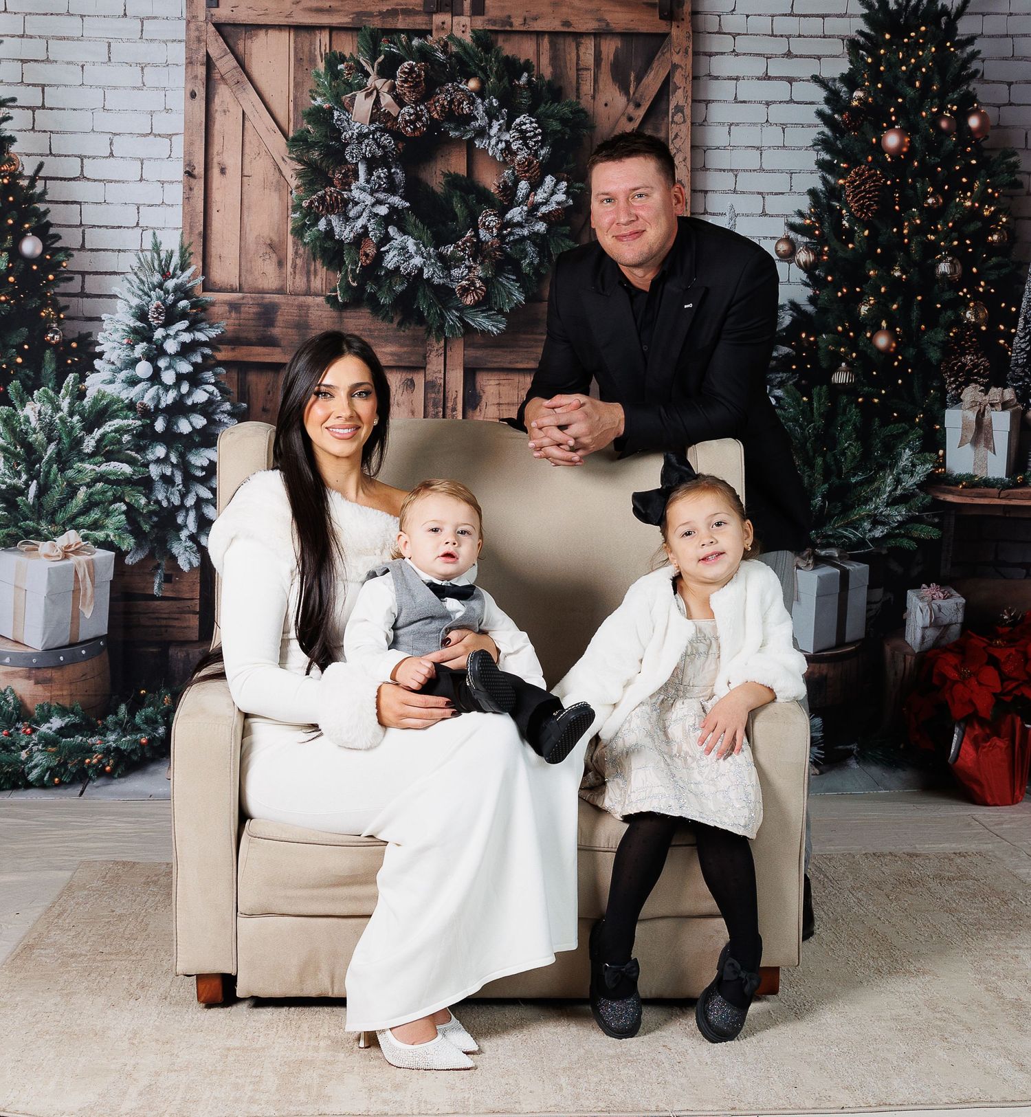 The Jones family Christmas portrait