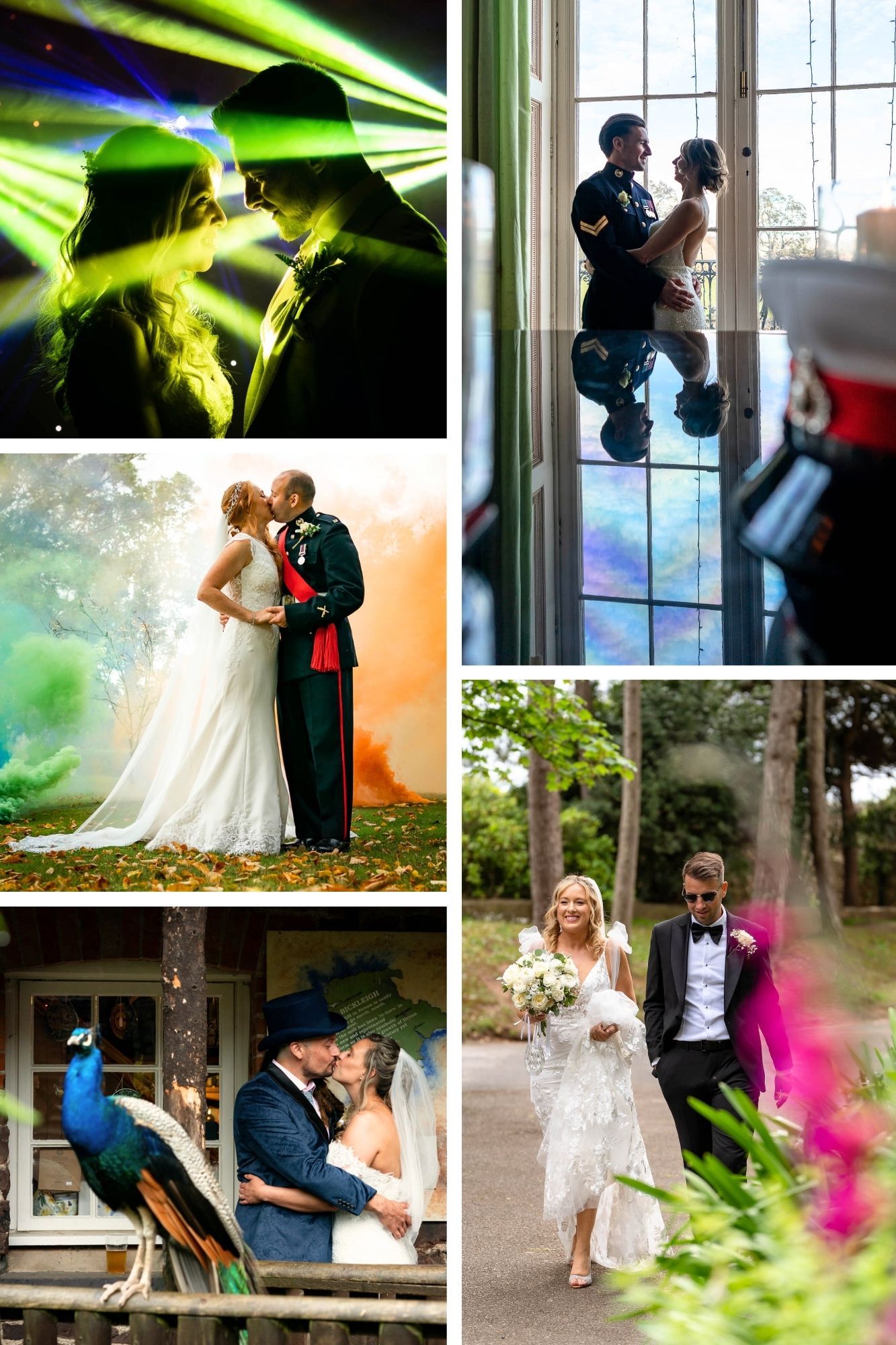 Collage of beautiful Wedding photos taken throughout Devon, Cornwall, Somerset & Dorset