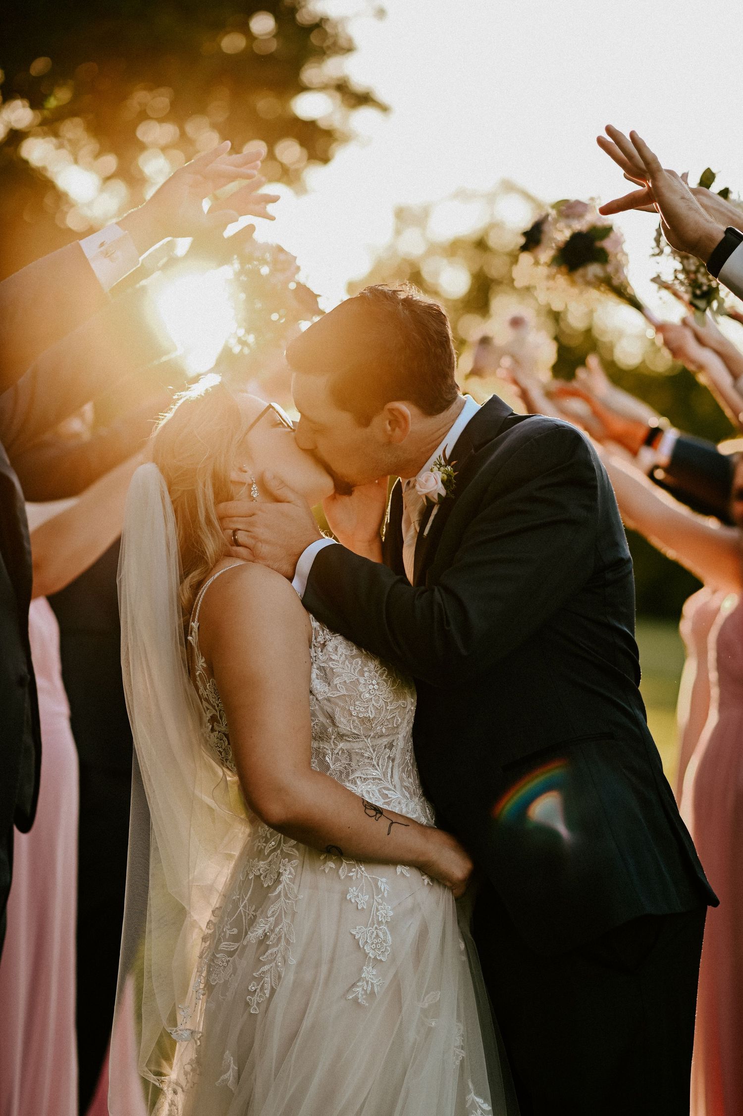 Sunset Bride & groom Portrait, Andres Fox Run, Wedding Photographer