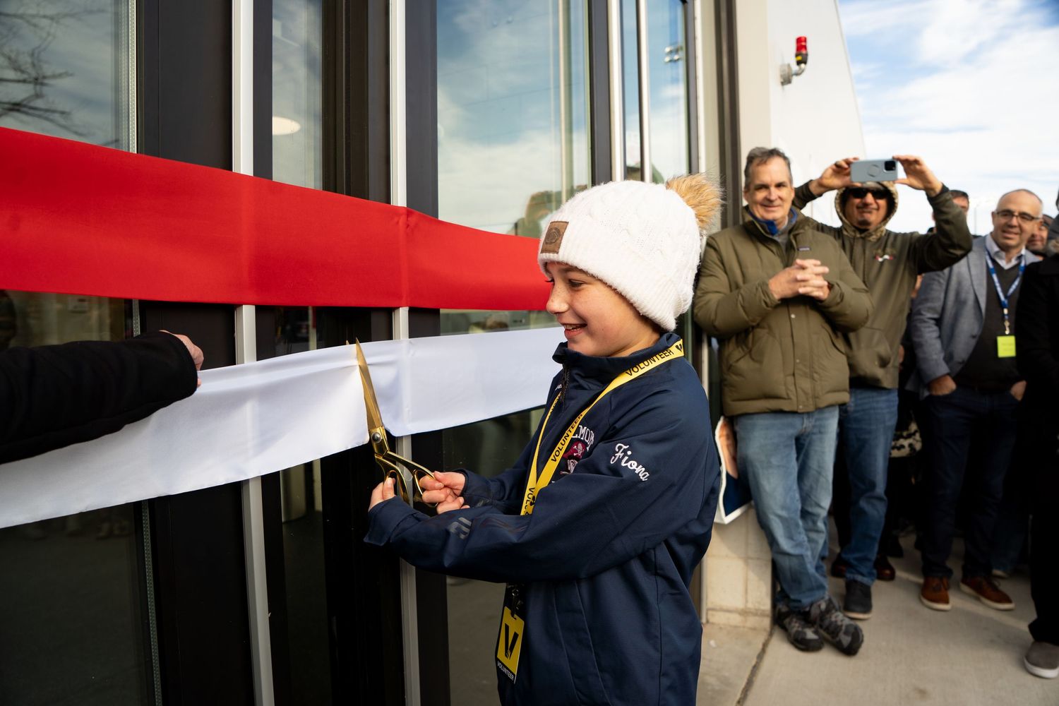 Ribbon cutting at the Grand Opening of Belmont’s Skip Viglirolo Ice Hockey Skating Rink, community event with Leah Ramuglia Photography
