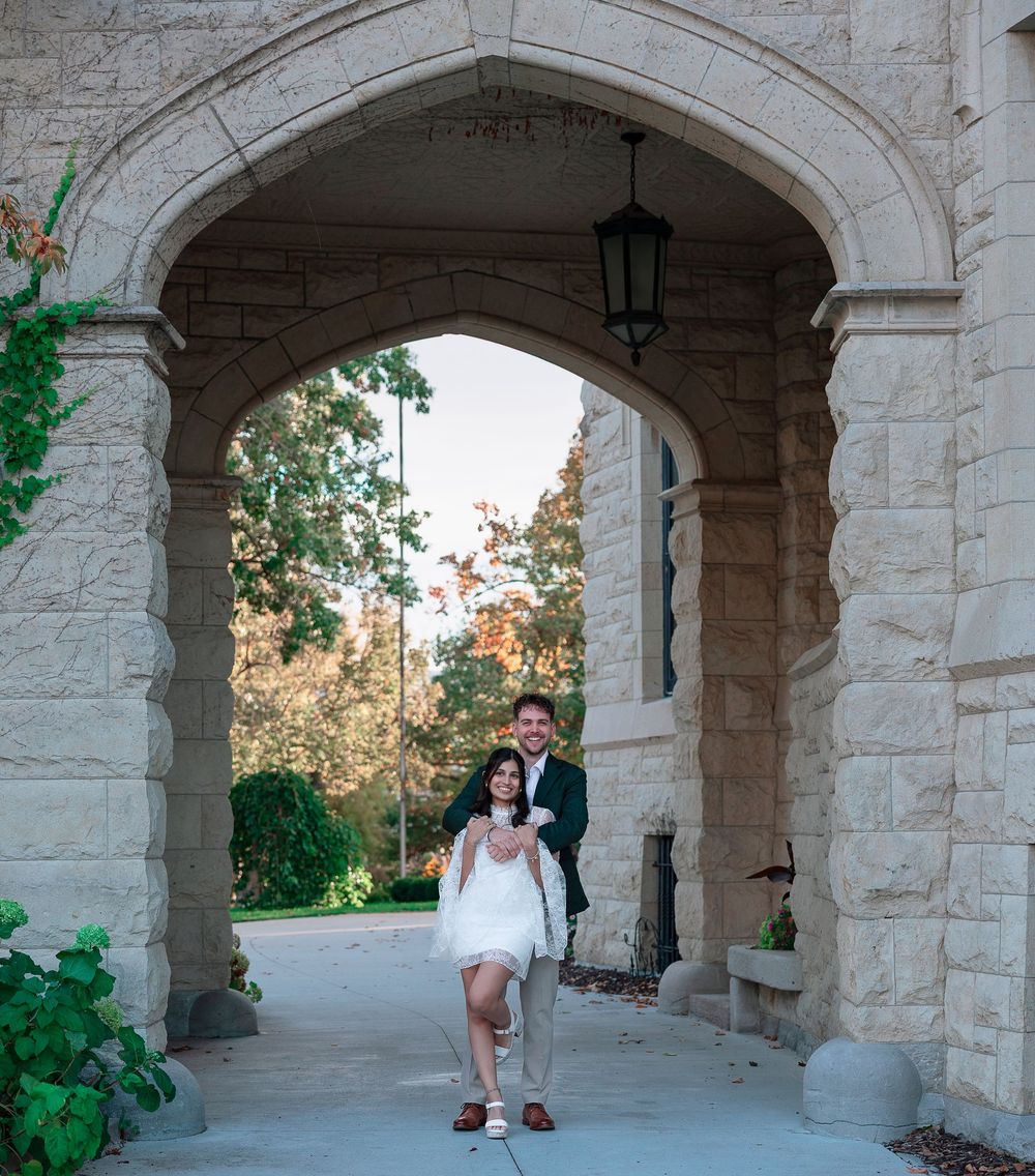 Engagement session at Joslyn Castle and Gardens in Omaha, NE.