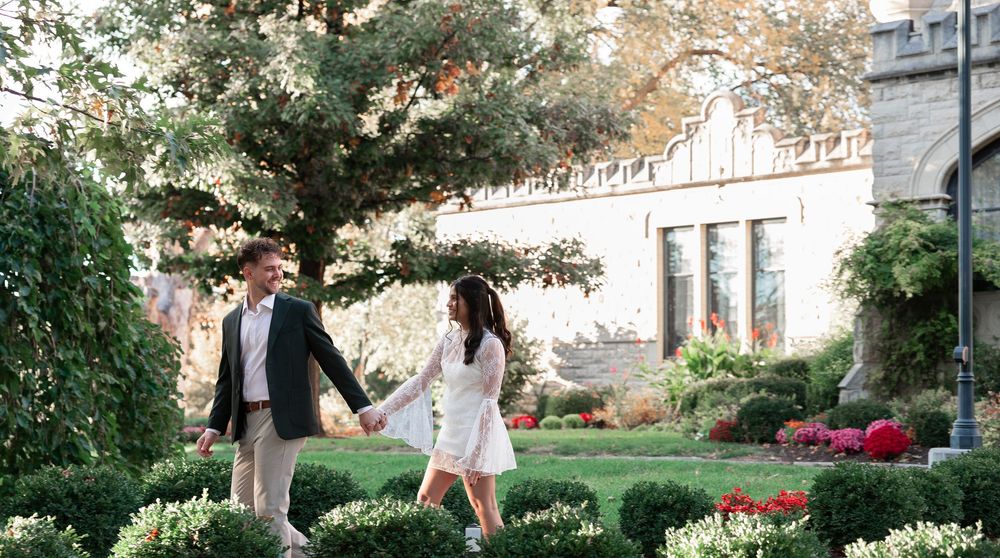 Engagement Session at Joslyn Castle and Gardens in Omaha, NE.
