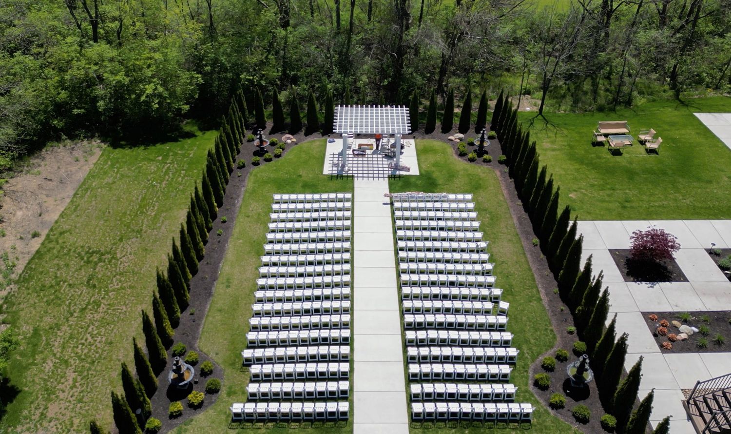 Ceremony space at  White Willow Meadows venue