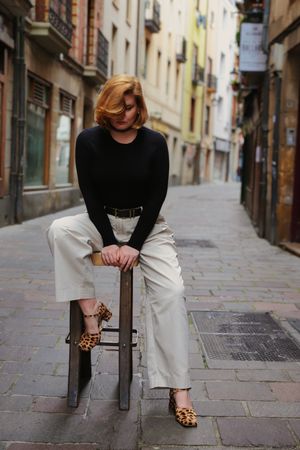 Retrato artístico en las calles en Vitoria‑Gasteiz, fotógrafo en País vasco
