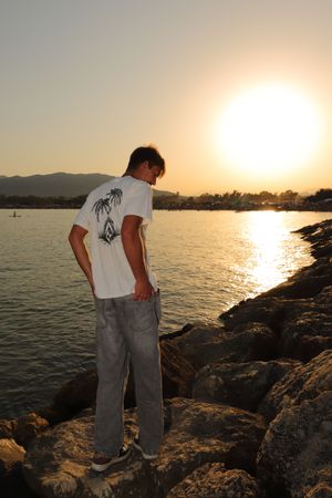 Retrato al atardecer en la playa, fotógrafo en País Vasco, Bilbao