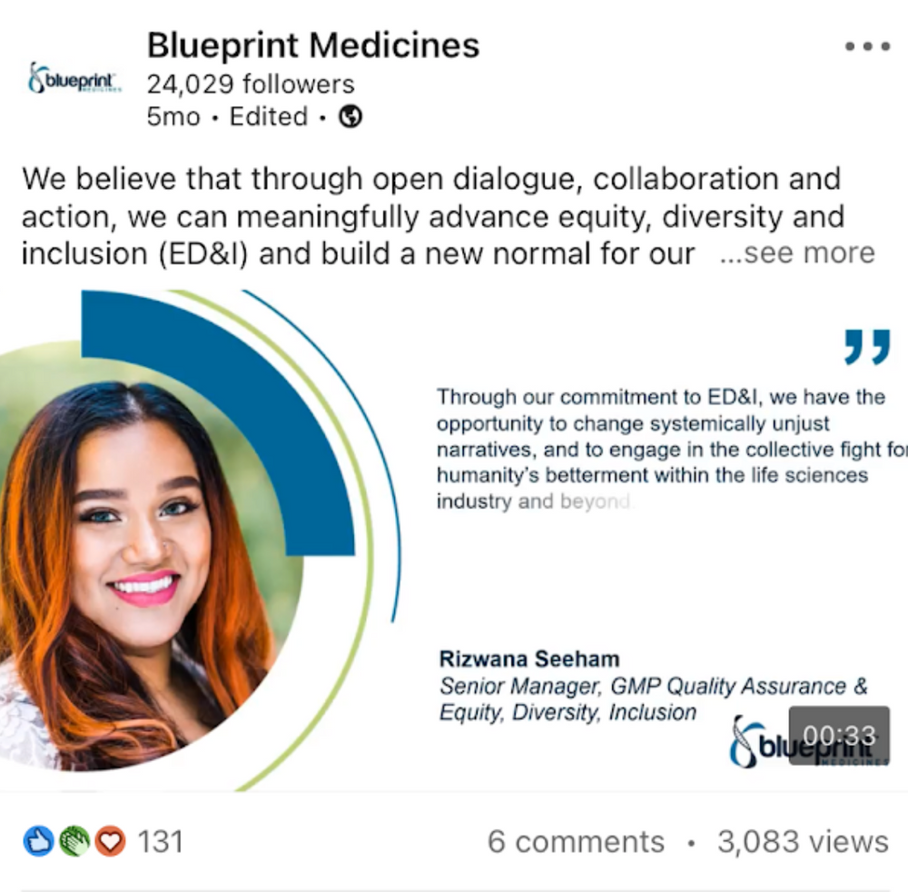 Rizwana Seeham Blueprint Medicines