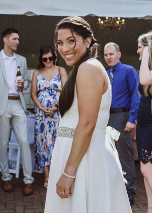 Bride posing for wedding photography captured by southern Maryland wedding photographer Mallory Bramlett.
