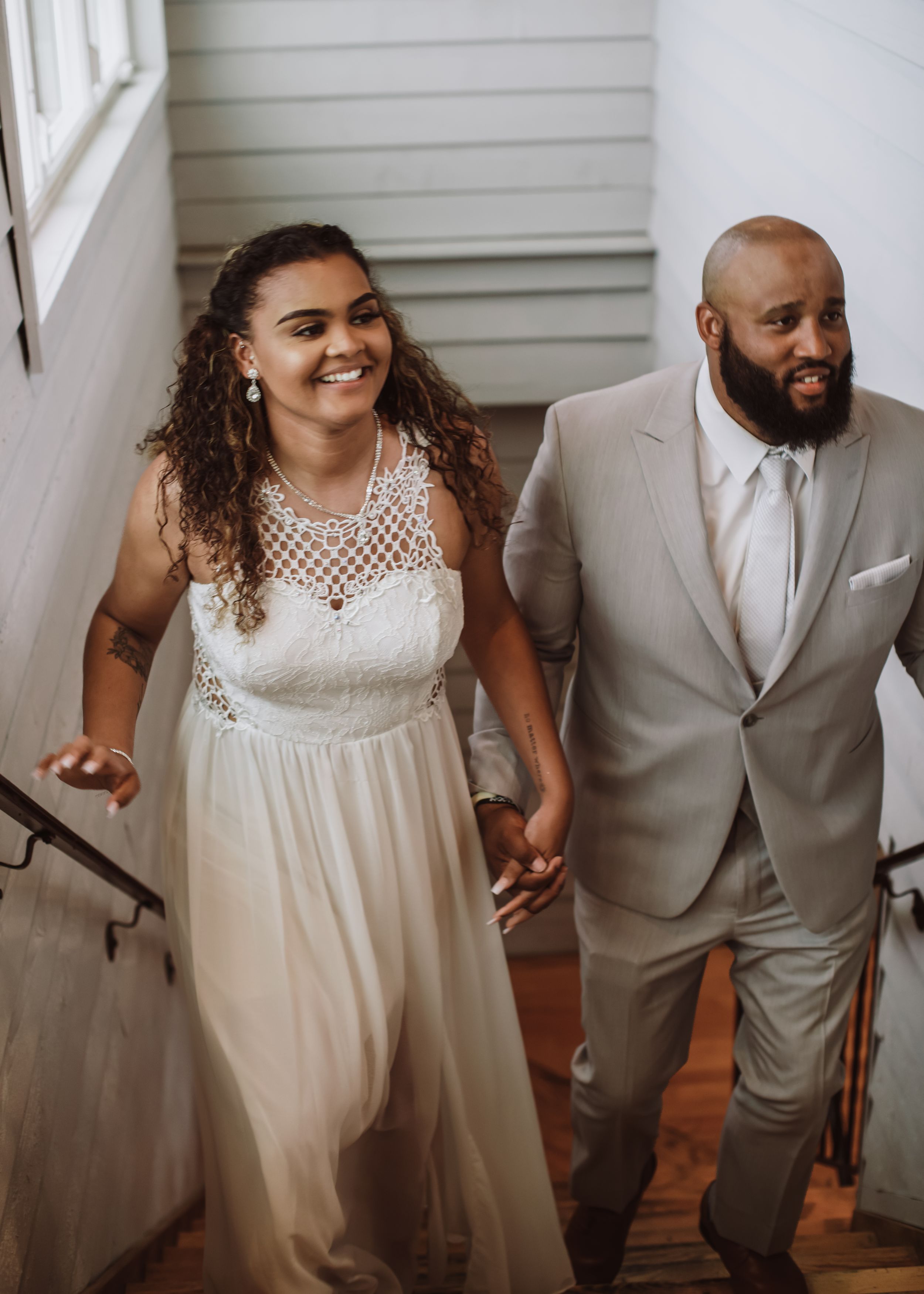Couple posing for wedding photography captured by southern Maryland wedding photographer Mallory Bramlett.