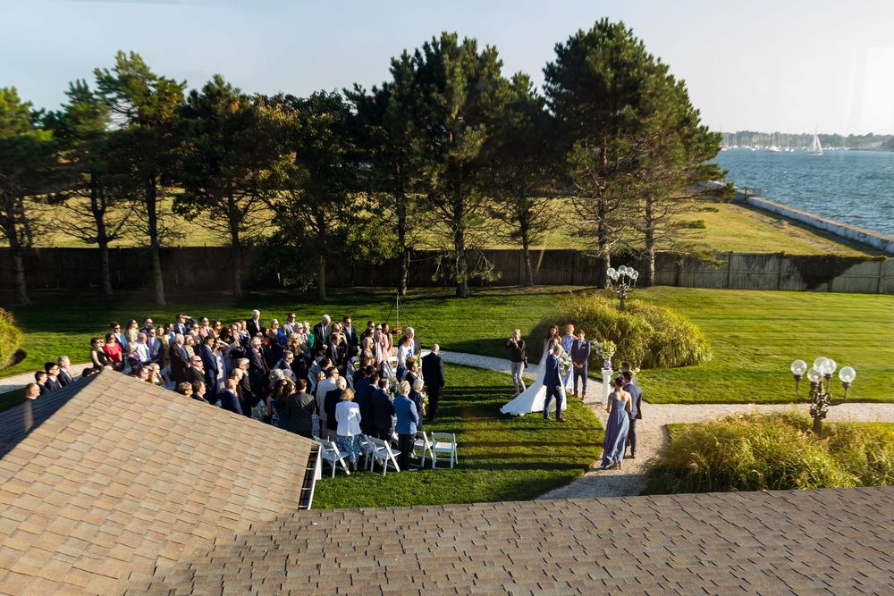 South County photographer at Belle Mer summer wedding Newport Rhode Island 
Authentic candid photographer ceremony photos