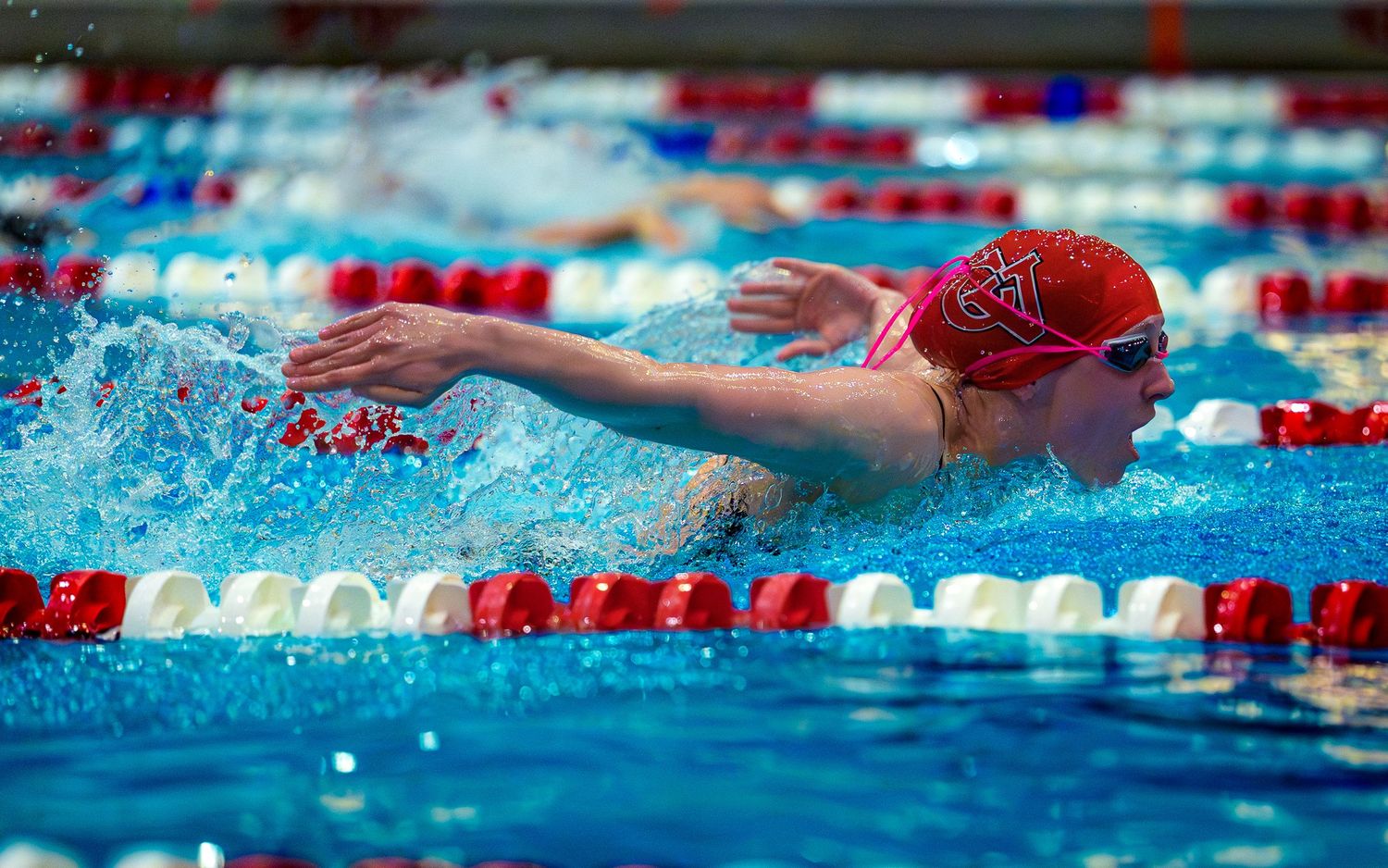 Cumberland Valley Swimming meet races and diving performances by SportsFox Photography, Mechanicsburg PA