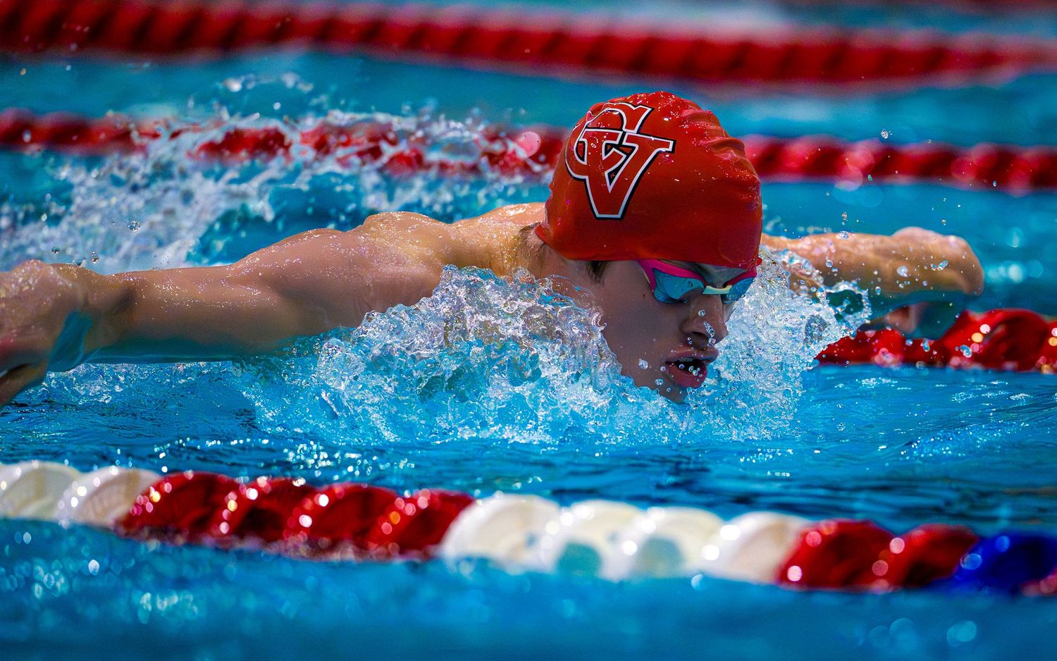 Cumberland Valley Swimming meet races and diving performances by SportsFox Photography, Mechanicsburg PA