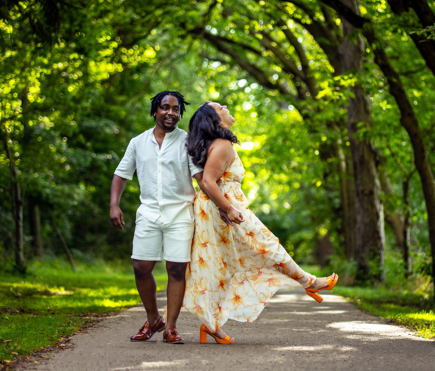 engagement session of a couple