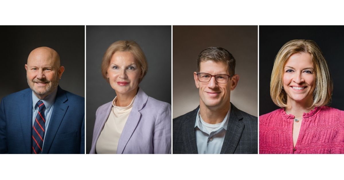 Professional headshot collection showing business team members in various poses.