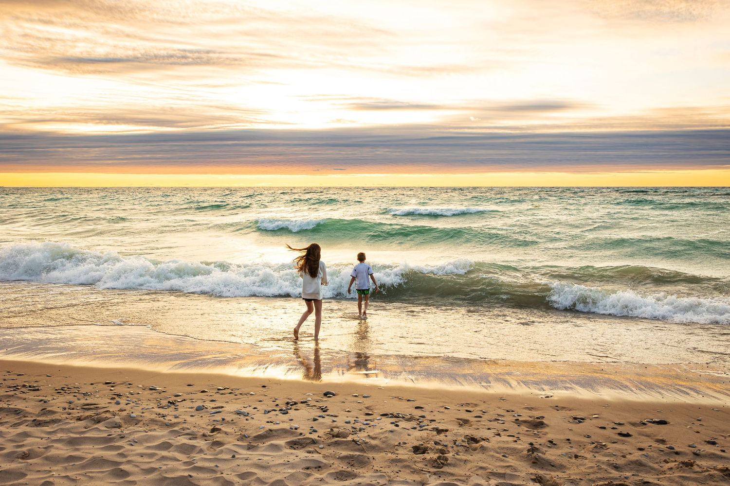 Charlevoix beach sunset