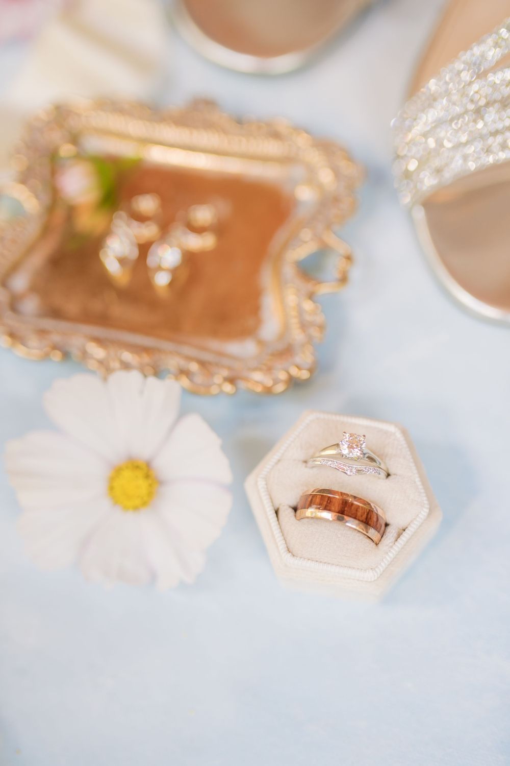 Detail photo of wedding bands