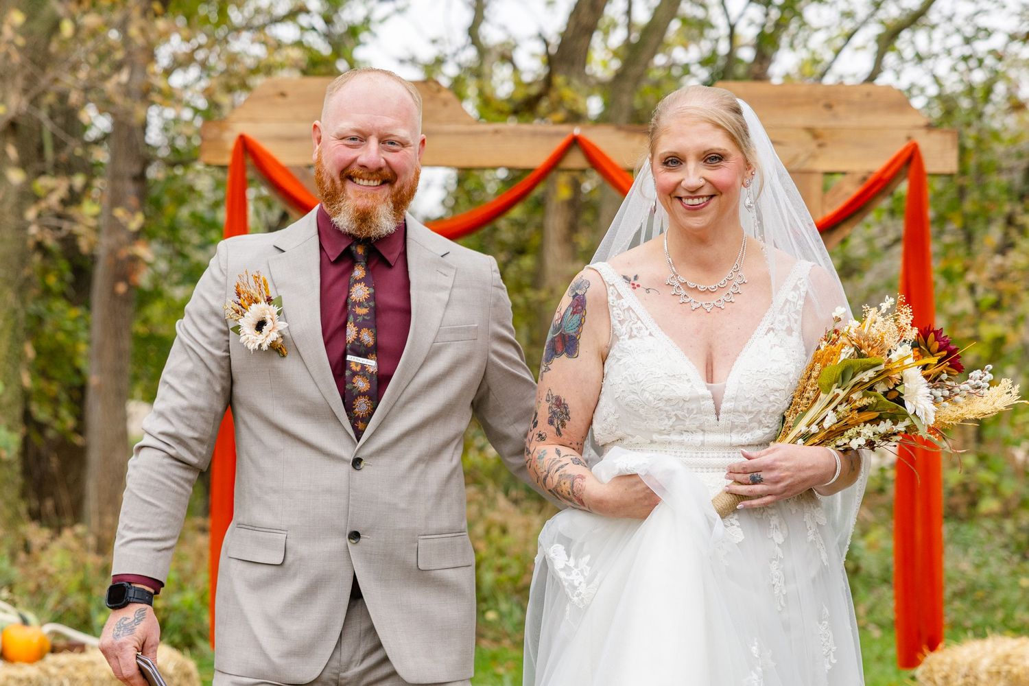married couple on their wedding day