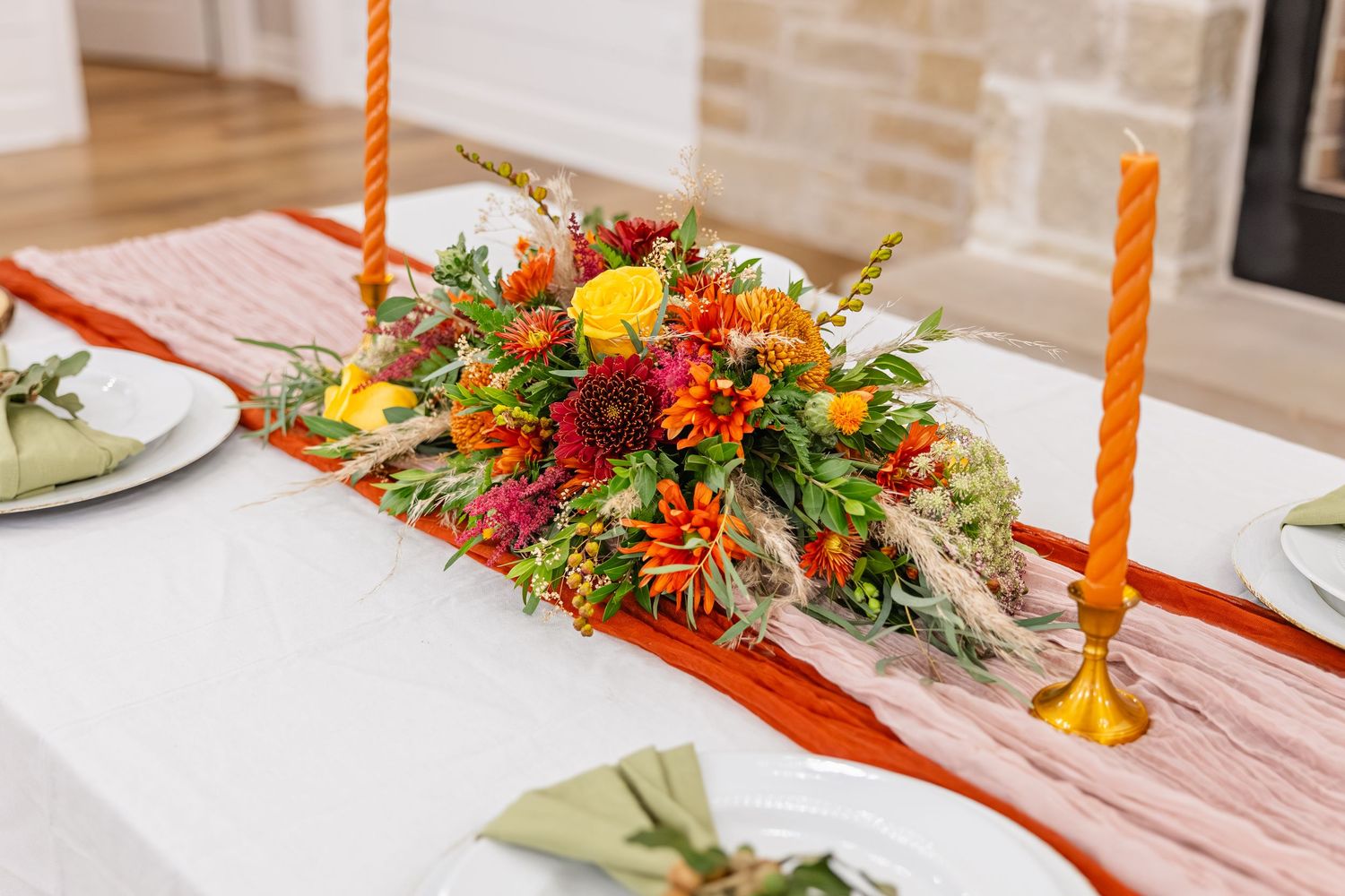 flower centerpiece at a wedding in abilene texas