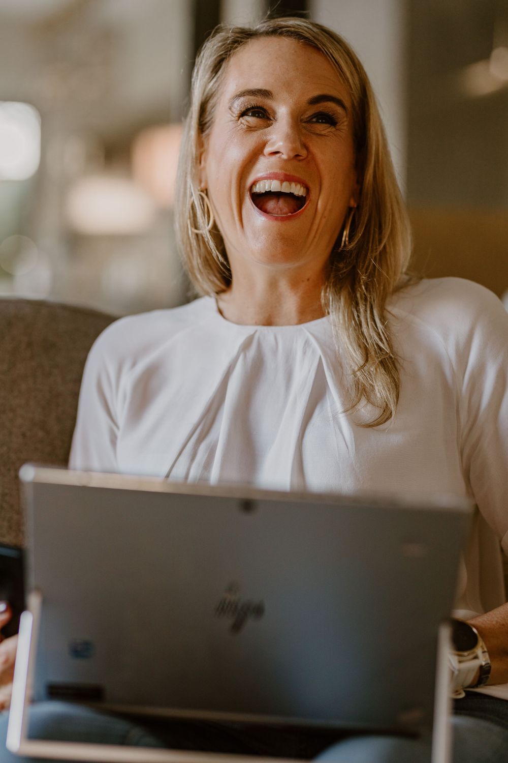 lady working on laptop