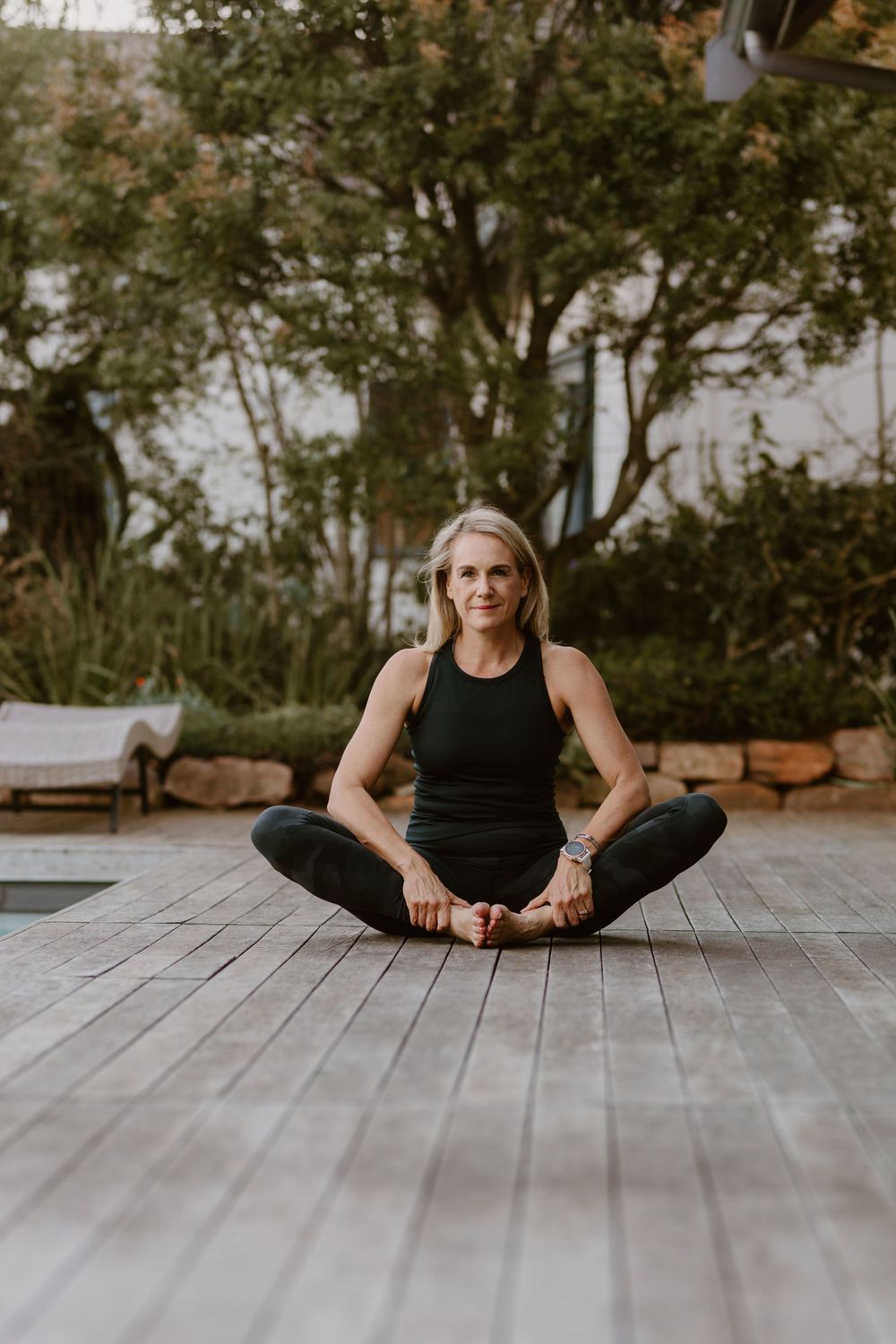 lady doing yoga
