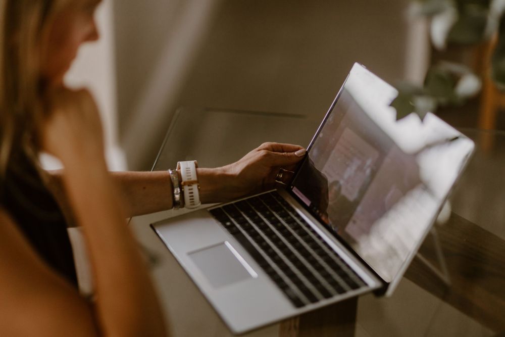 lady working on laptop