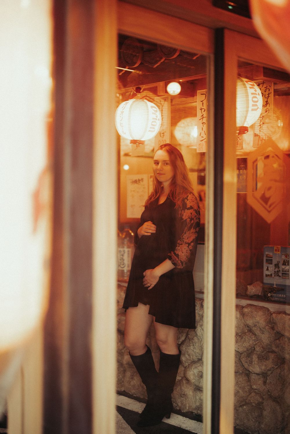 Tokyo evening lights and night time solo photography