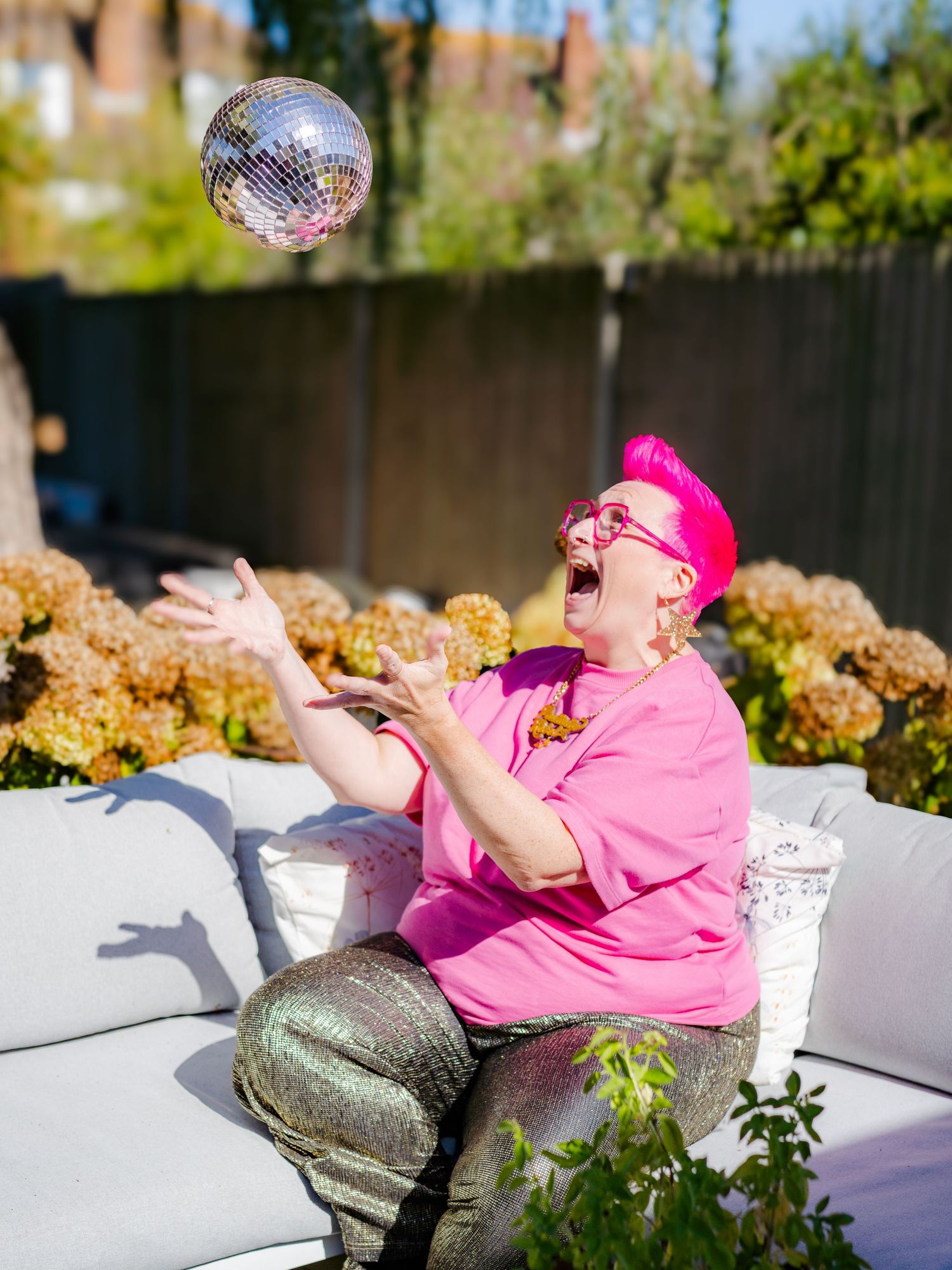 Joyful branding image of lifestyle brand photography for creative small business, on location storytelling session Kent and UK