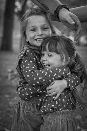Black and white family portrait sisters Fort Benton Chouteau County Montana family photoshoot fun photography loving special moments detail
