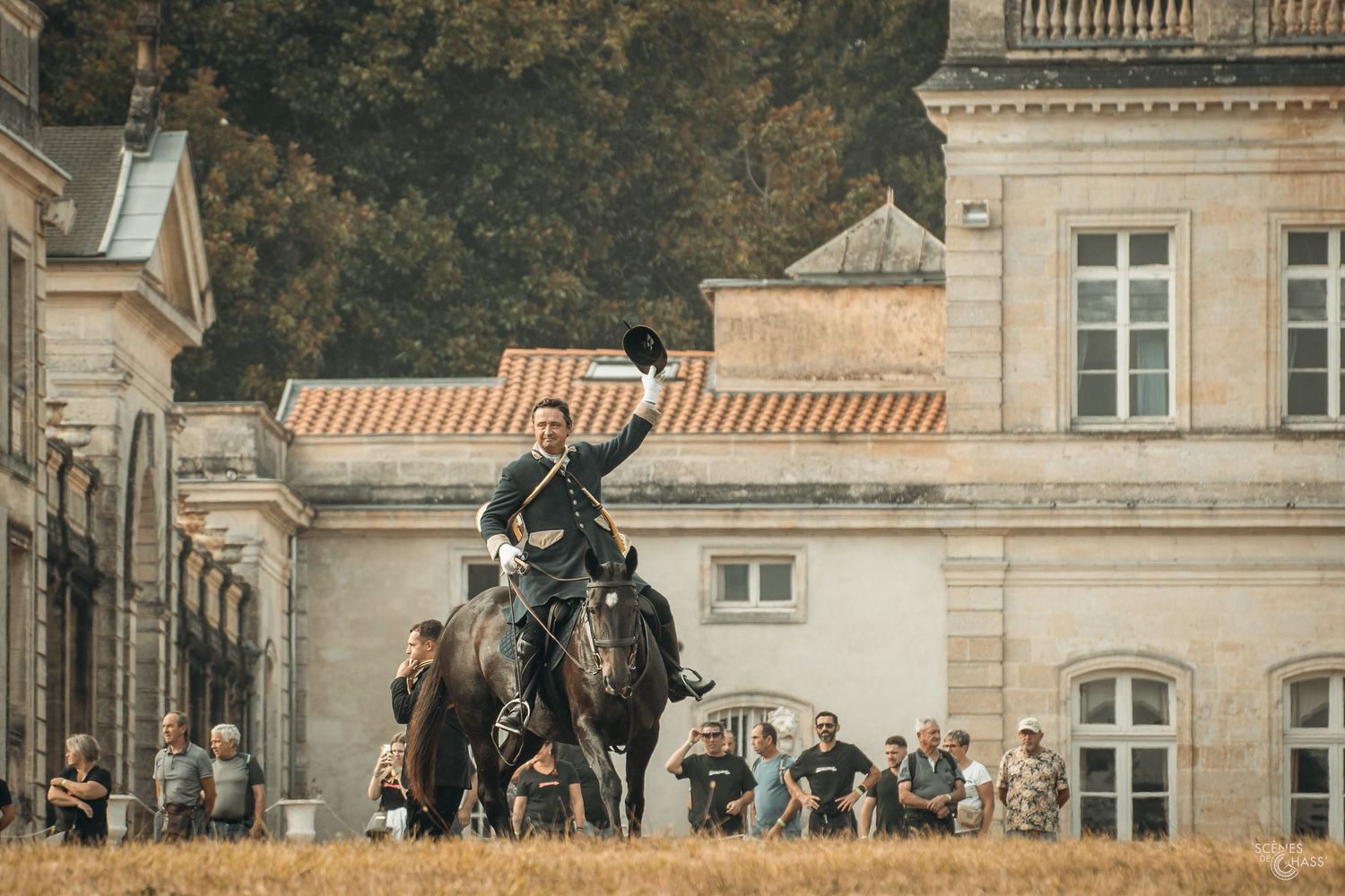 Démonstration équipage de chasse à courre lors du salon de la chasse à Sauternes,
Photos réalisées par Scènes de Chass'